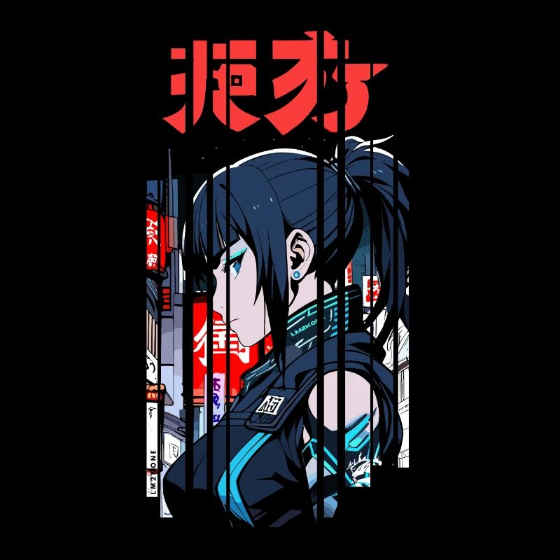 Ver.1 - Cyborg Japan blue kanji