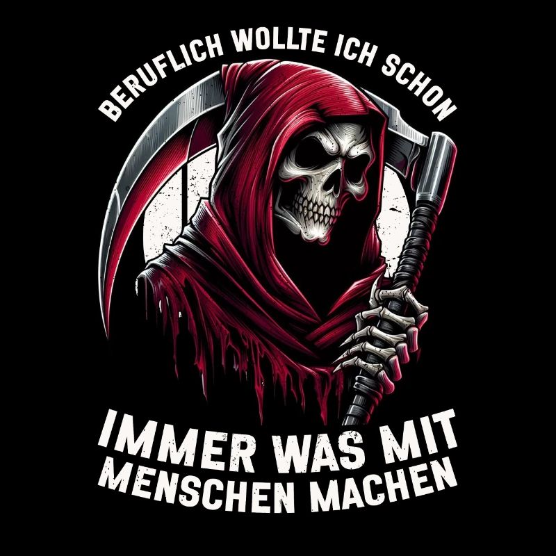 Sarkastischer Sensenmann Schwarzer Humor Dunkler