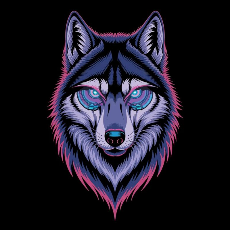 Techno Wolf Kunst