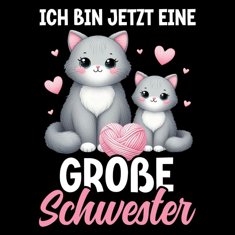 Große Schwester Katze Älteres Geschwisterkind