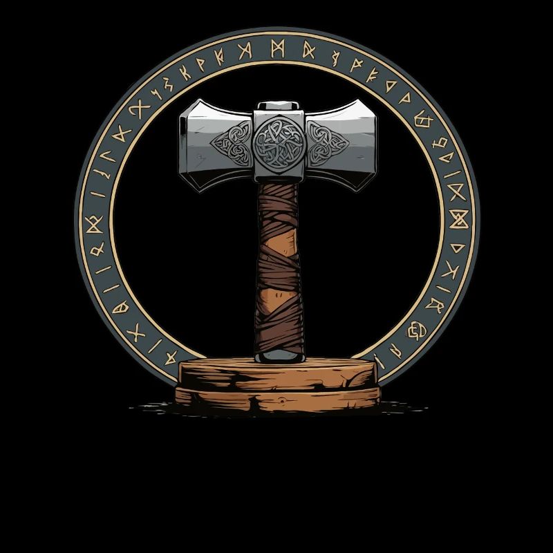 Wikinger Hammer Krieger Walhalla Runenkreis Thor