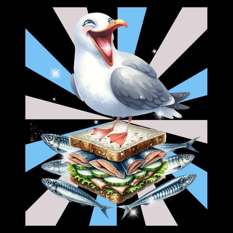 Reto Seagull Seagulls Sandwidsch Hareng
