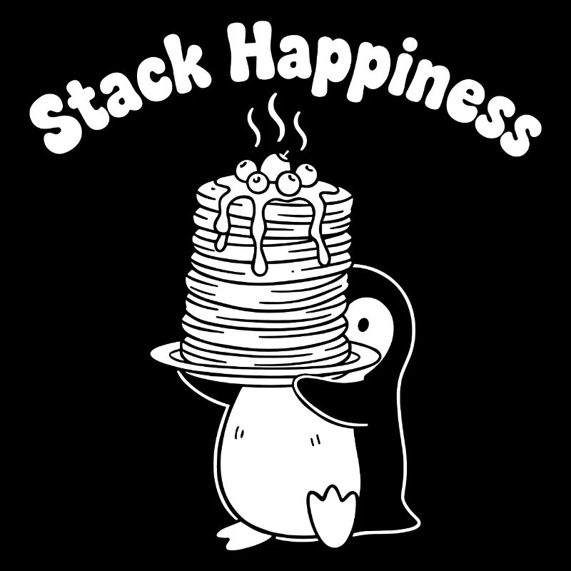 Pinguin Stackt Kuchenfreude