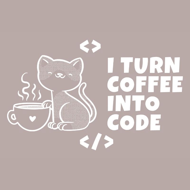 I turn coffee into code Programmierer Entwickler