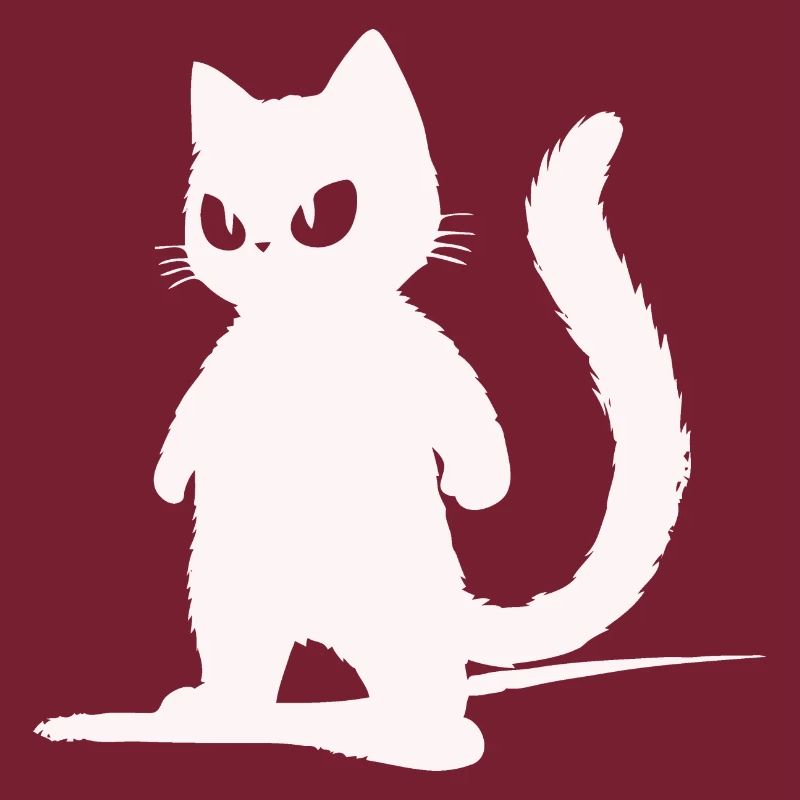 Conception de silhouettes de chat blanc cool
