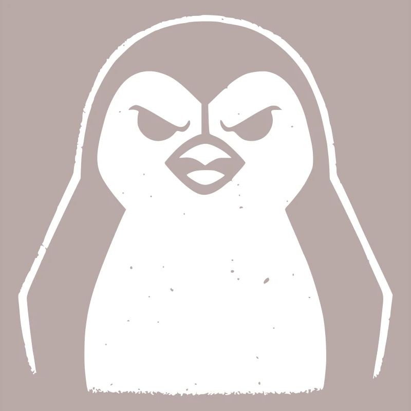 penguin stencil grunge minimalist-vector Linux