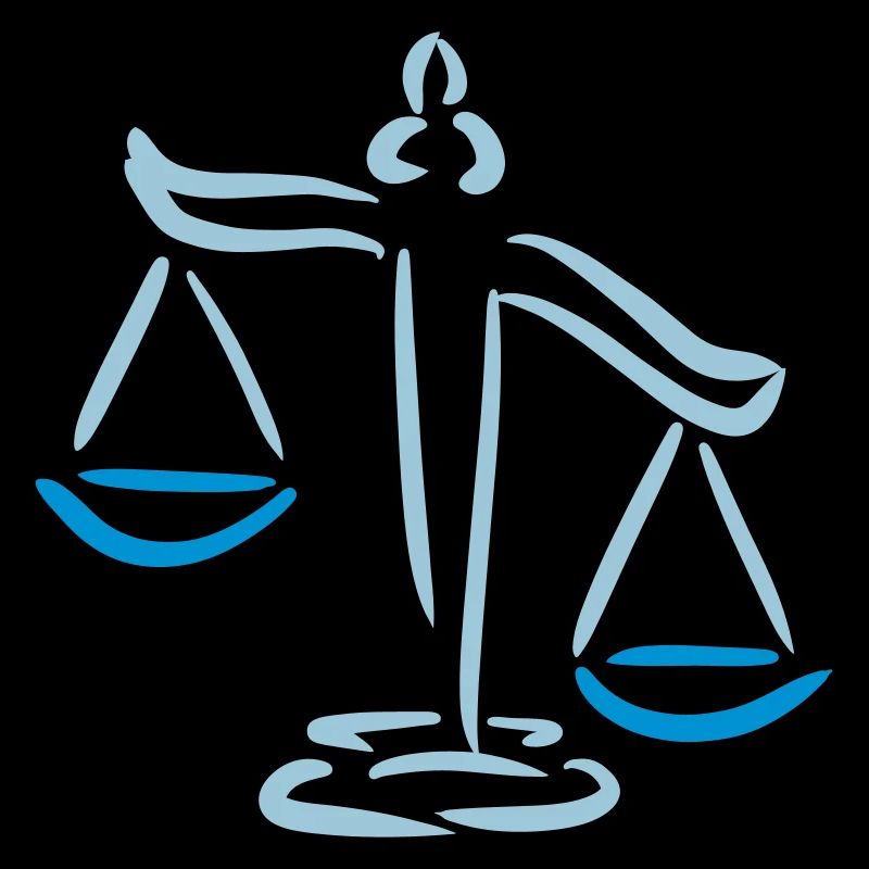 Balance de justice, dessinée à la main