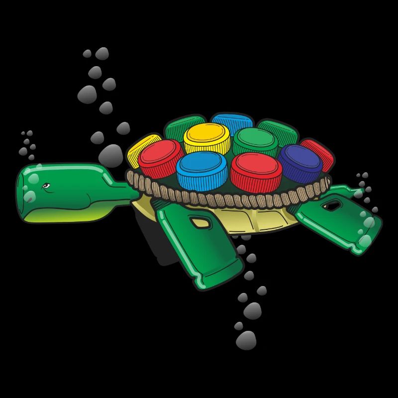 turtle and plastic