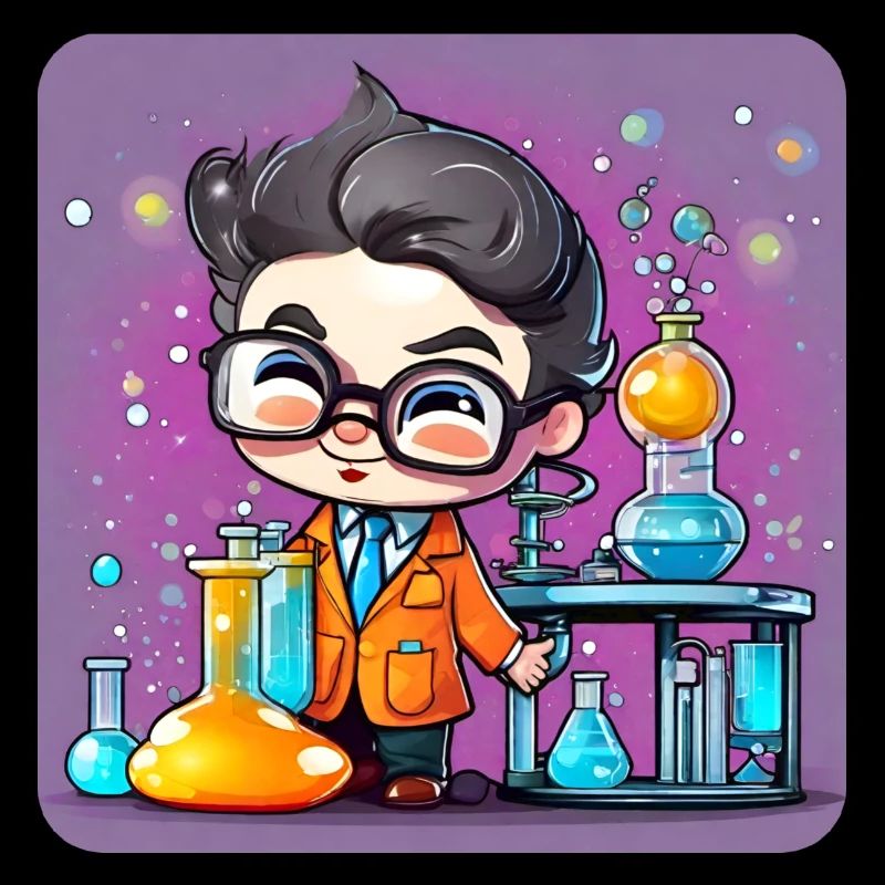 Mignon petit scientifique