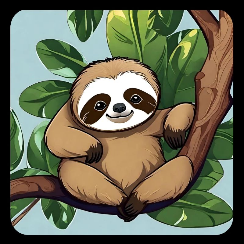 Cute sloth chilling