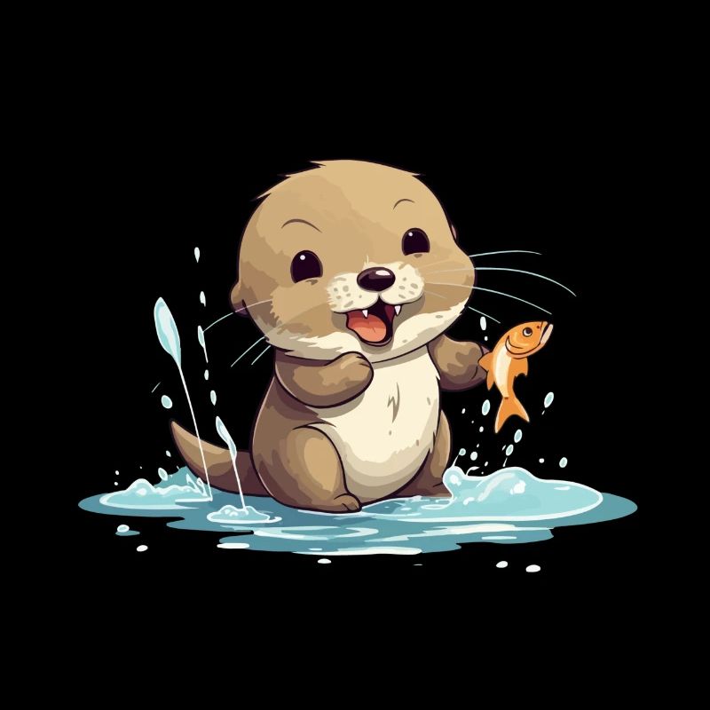 Mignon bébé loutre