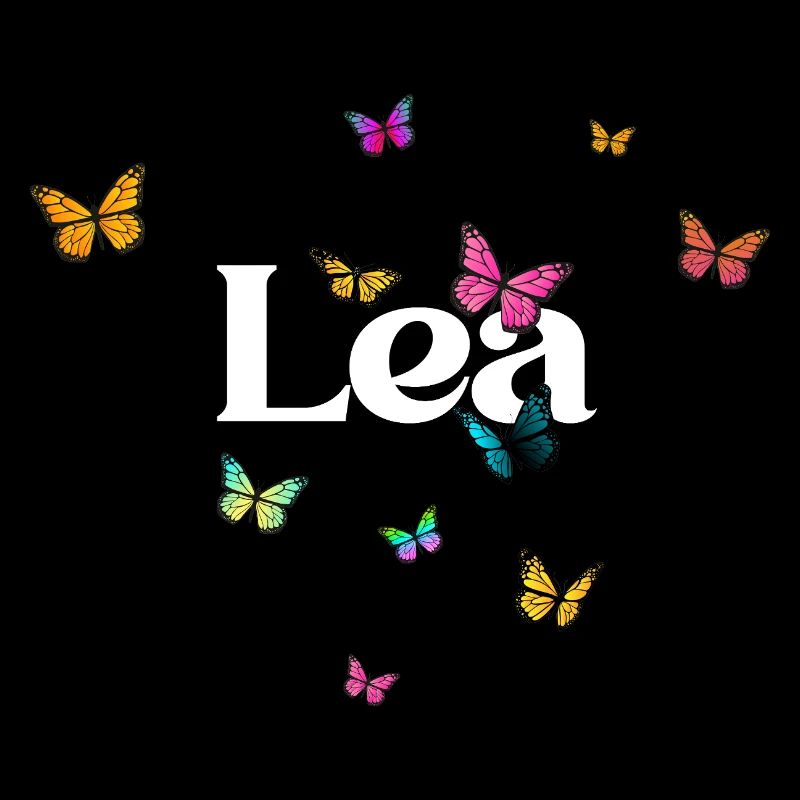LEA - Schöner Mädchen Name mit Schmetterlingen