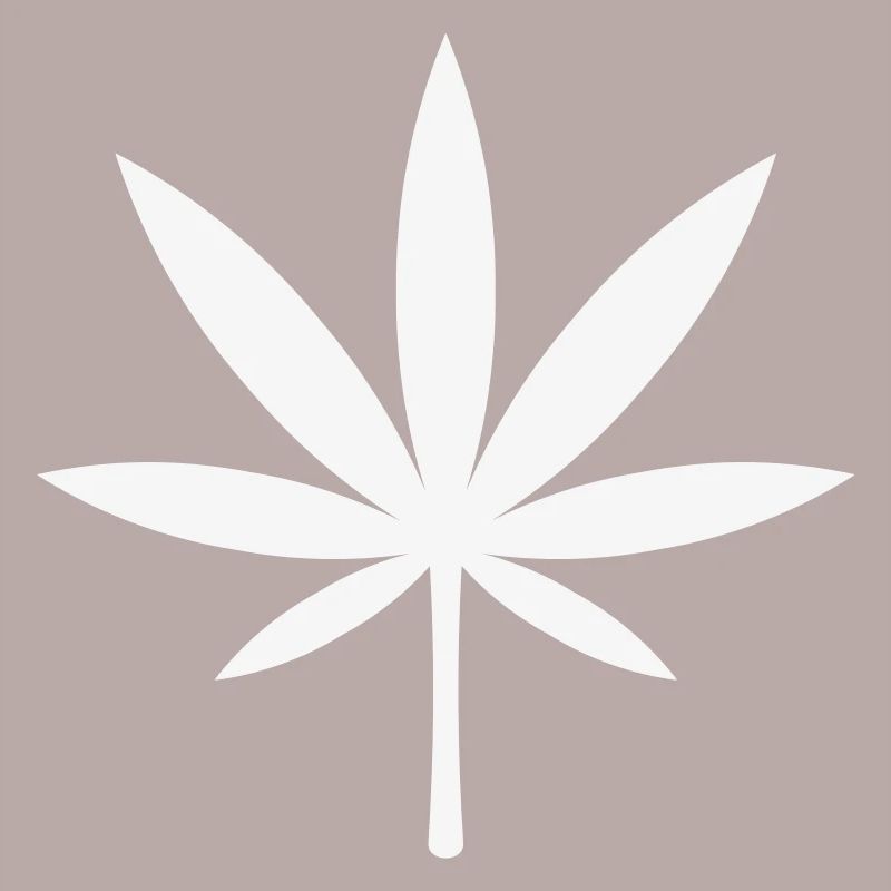 Cannabis / Marijuana / Hemp Leaf (White)