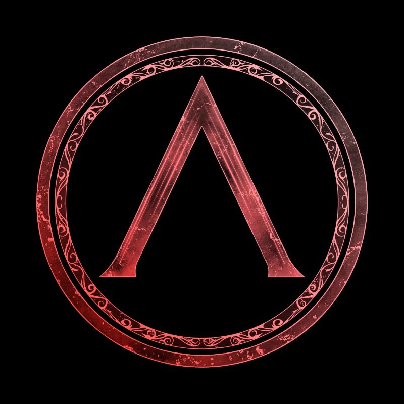 Sparta Lambda symbol Celtic fire red