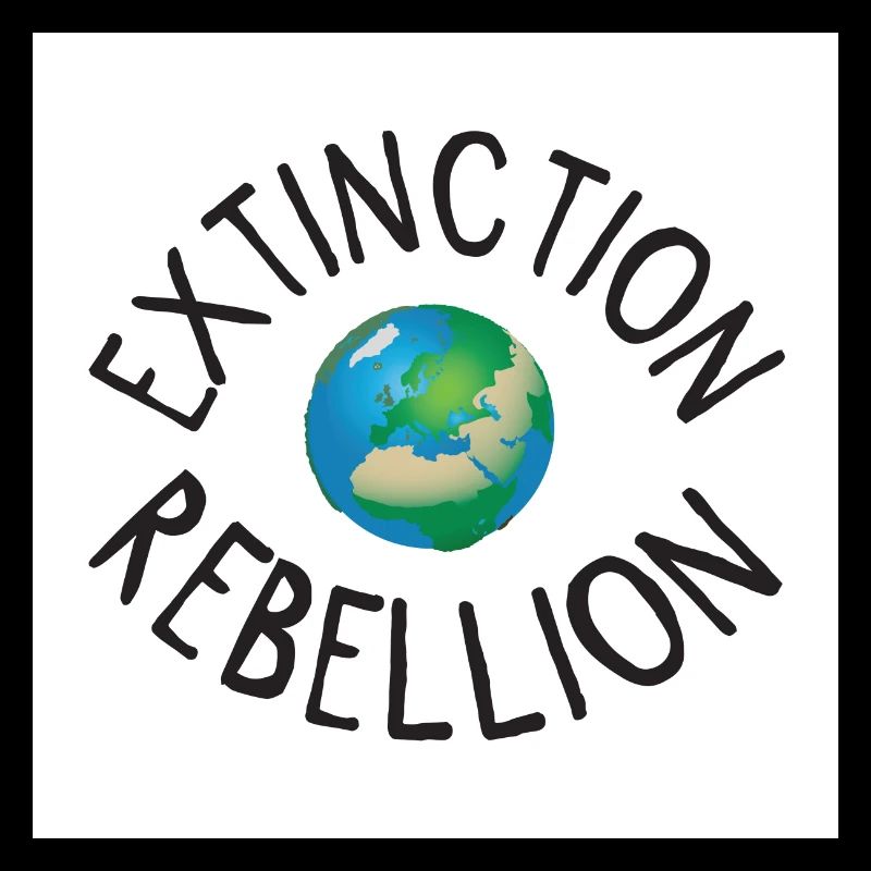 Affiche Extinction Rebellion Earth blanc