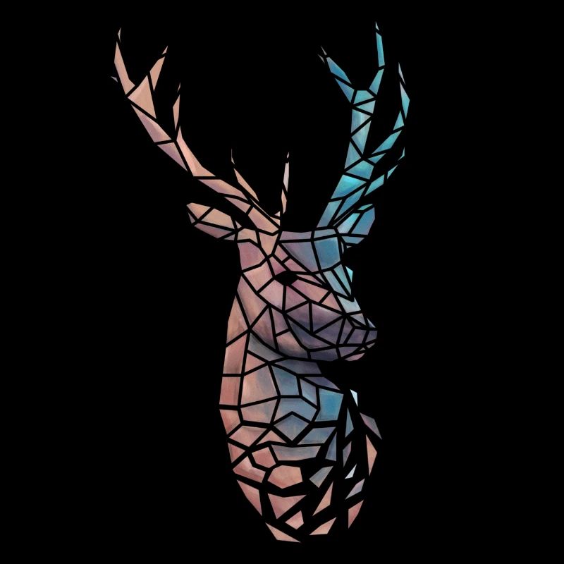 Low poly deer gradient