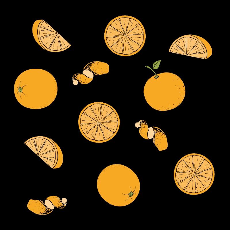 For orange lovers: delicious orange pattern