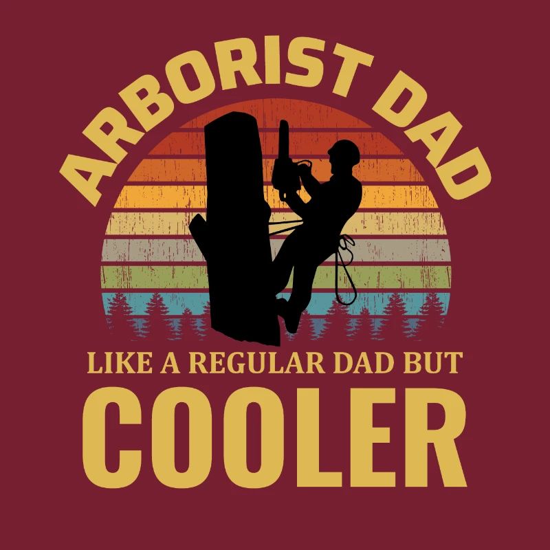 Arborist Dad Tree Climber Climbing Vintage Retro