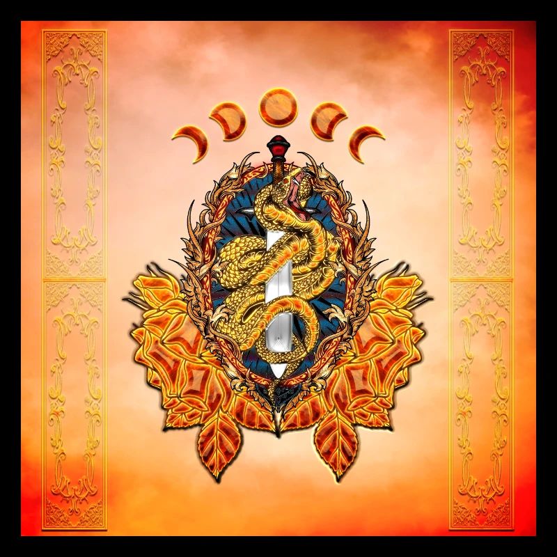 Superbe serpent avec épée