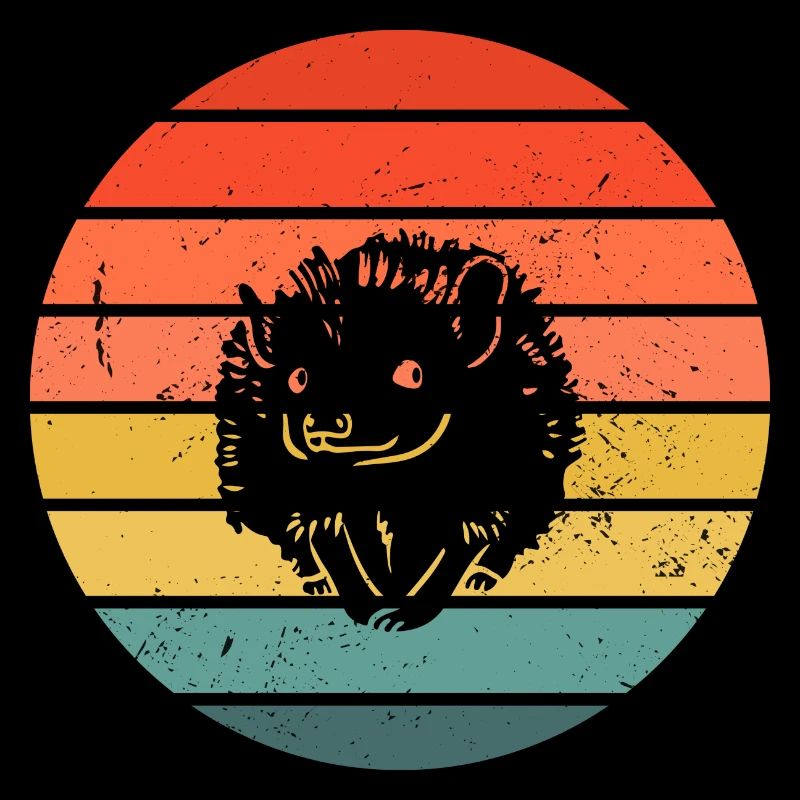 Hedgie Retro Sunset Hedgehog