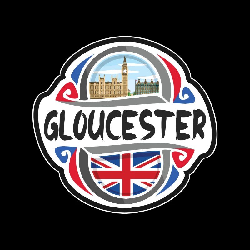 Gloucester Royaume-Uni Drapeau du Royaume-Uni Souvenir de voyage