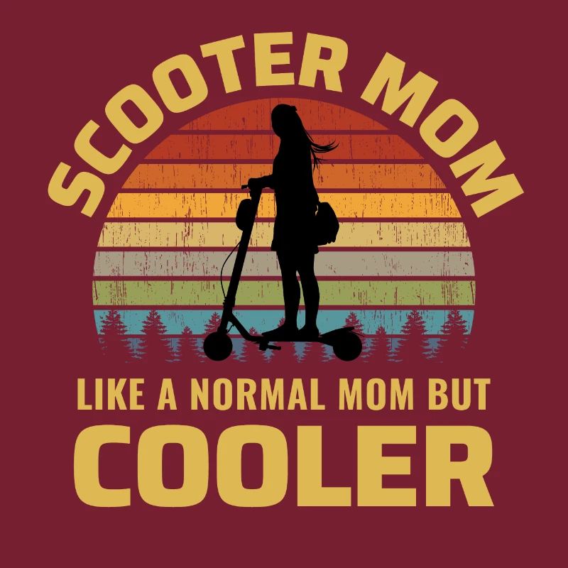 Electric Scooter Mom E-Scooter Vintage Retro