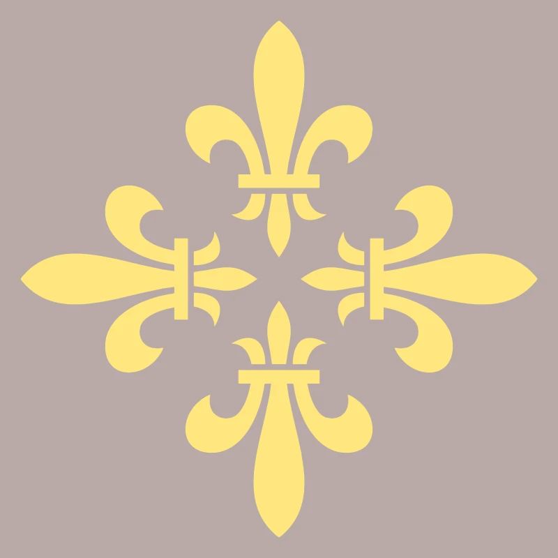 Lily Blossom Cross Pattern ORNAMENT - Vector