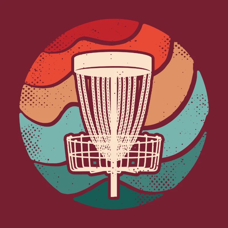 Discgolfer rétro disc golf player disc golf