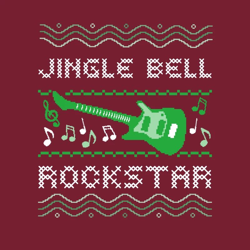 PULL DE NOËL MOCHE, JINGLE BELL ROCK-STAR