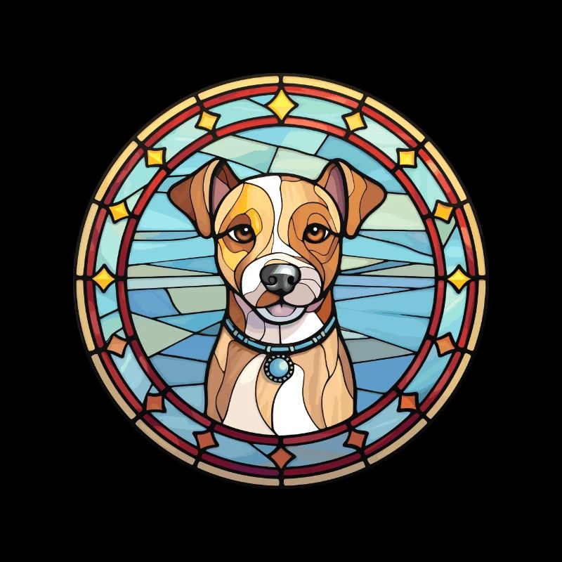 Teddy Roosevelt Terrier Hunderasse Buntglas Co