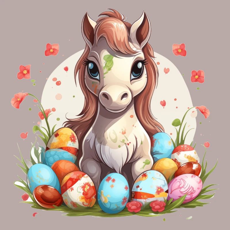 Easter eggs with bangs