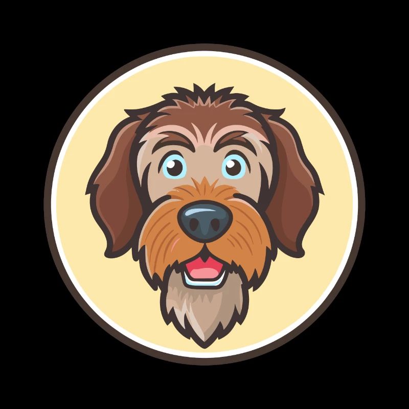 Wirehaired Pointing Griffon Dog Breed Cartoon Pet