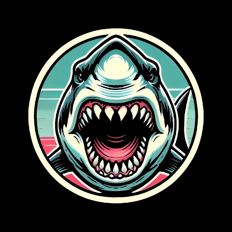 Illustration de morsure de requin redoutable