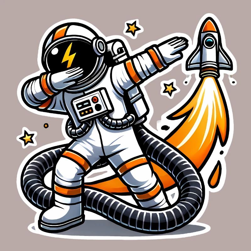 Drôle Dabbing astronaute conception spatiale