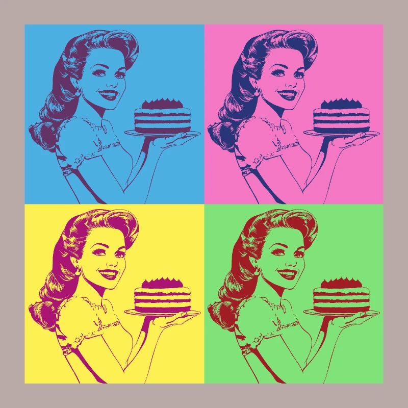 Baking Cake Baking Queen Baking Fairy Baker Pop Art
