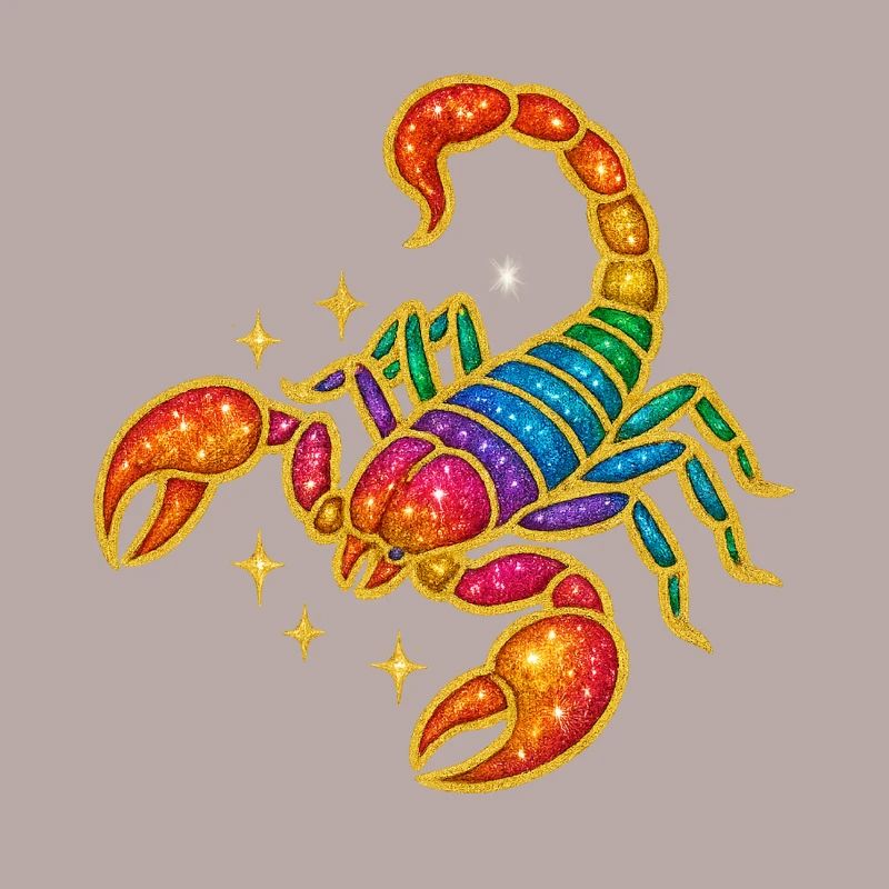 Rainbow Glitter Scorpio
