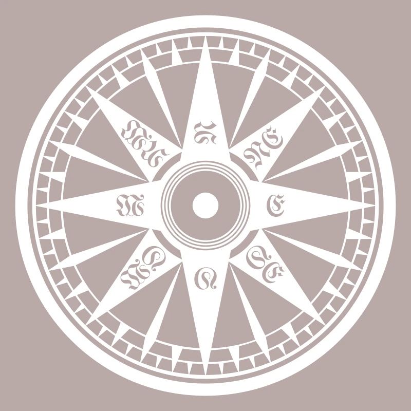 Kompass / Compass – Windrose, Schiffskompass