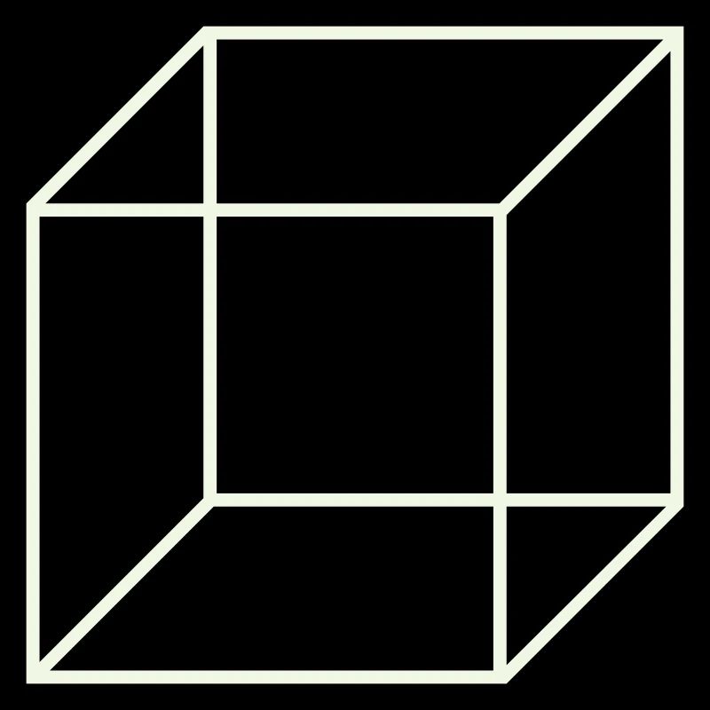 Cube de fil géométrique