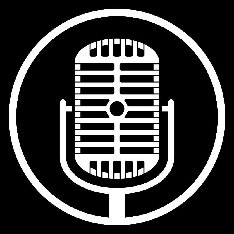 Vintage Microphone Emblem