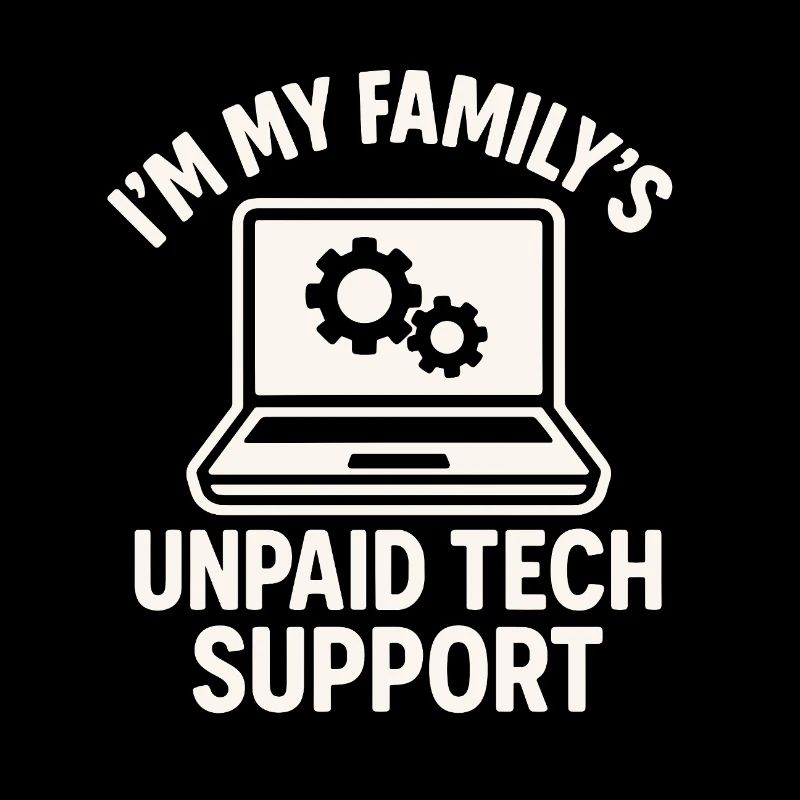Blague familiale sur le support technique non rémunéré