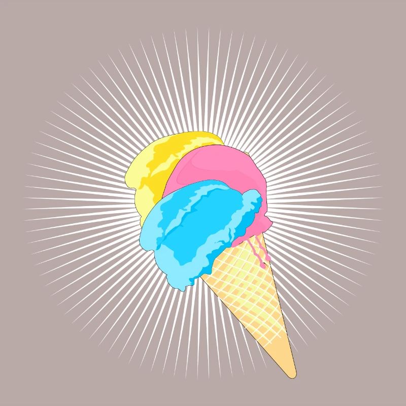 Eis Eistüte Eiskrem Softeis Waffel Strahlen