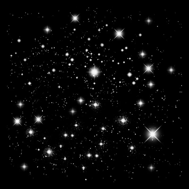 Étoiles dans l'espace