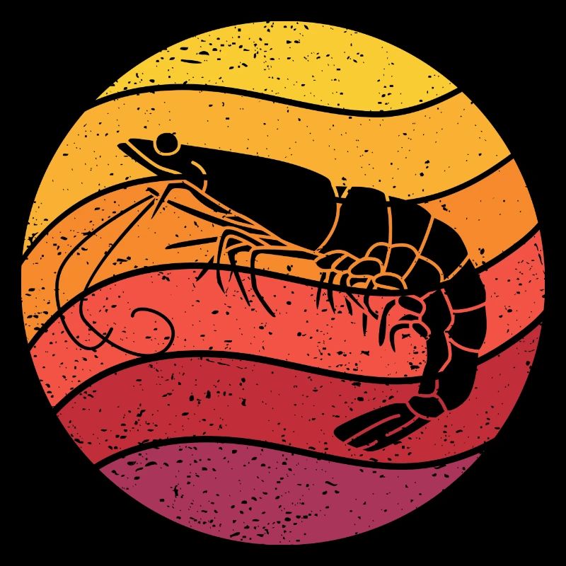 Shrimp Retro Style Vintage