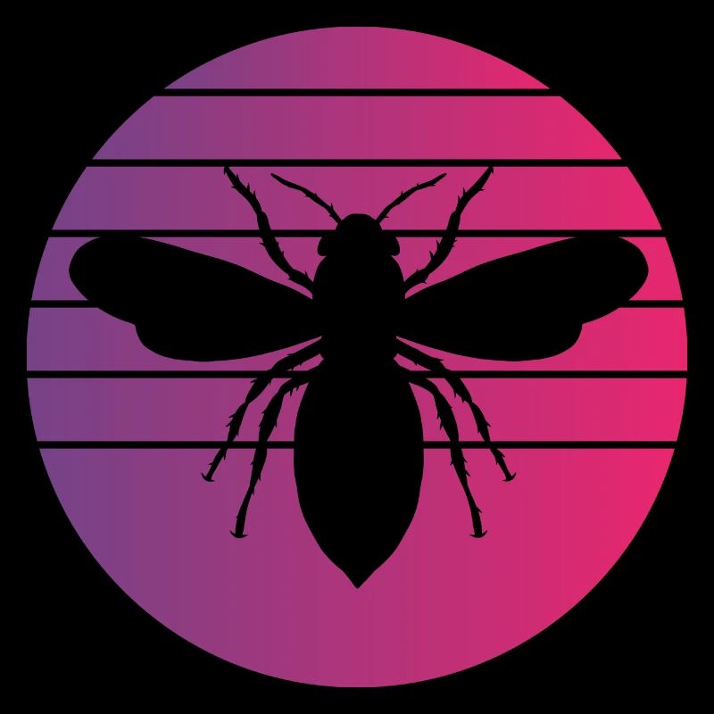 Honey Bee Retro Style Vintage