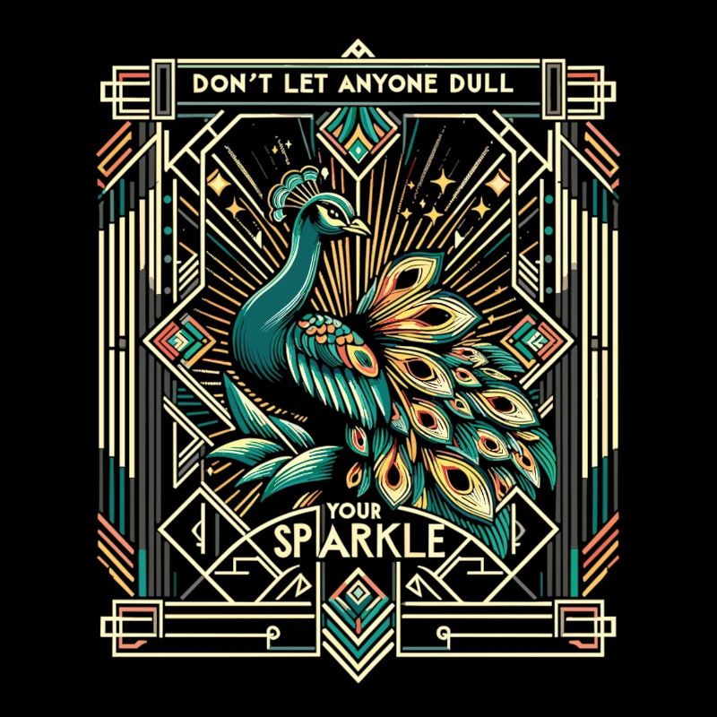 Magnificent Peacock: Deco Shine