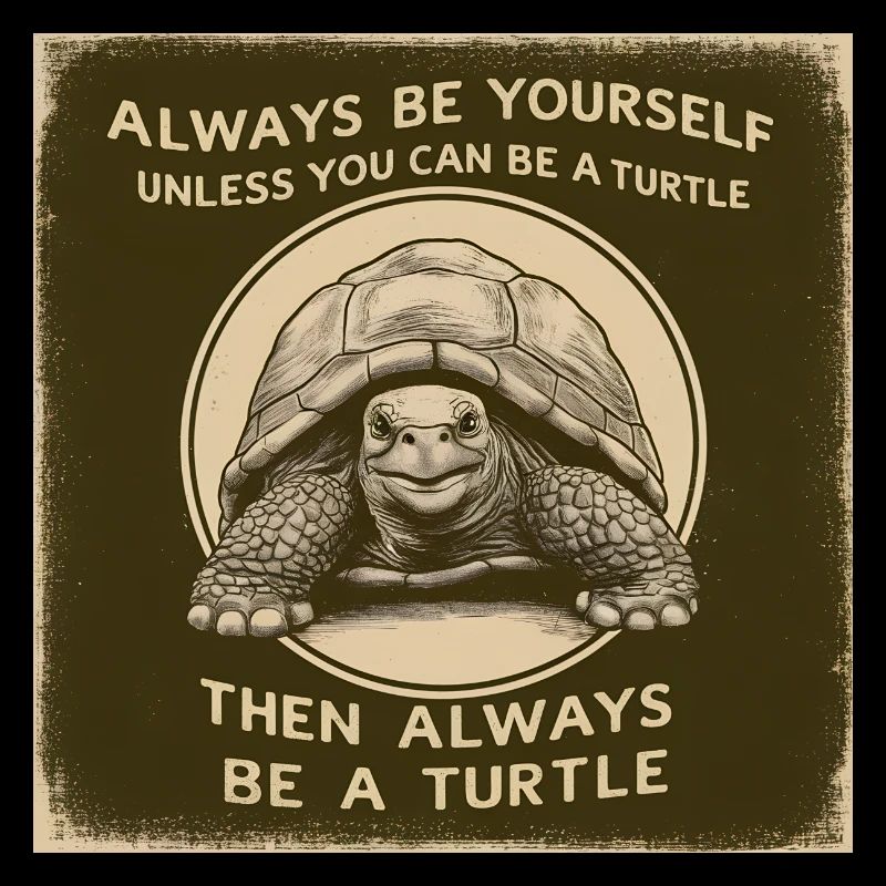 Sei du selbst, sei eine Schildkröte Lebensweisheit