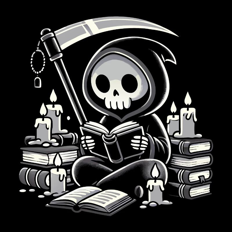 Grim Reaper Bookworm with Scythe