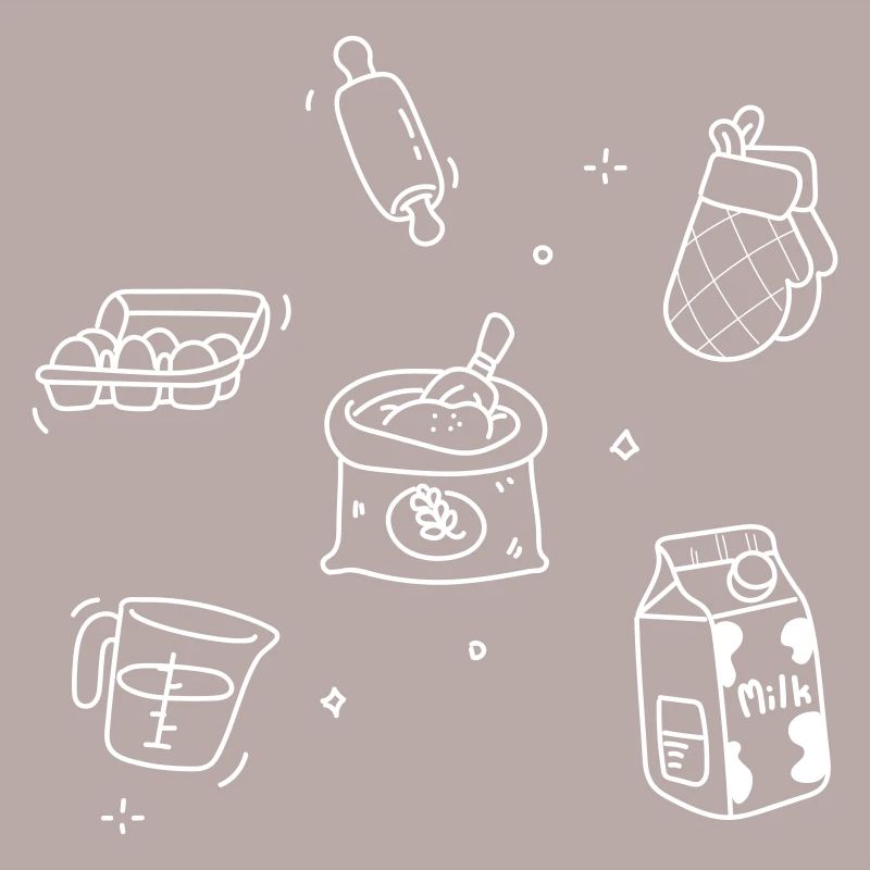 Kitchen Doodles White Lines