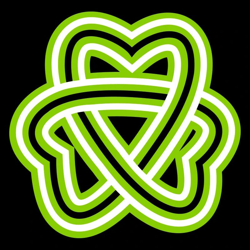 Trèfle triple nœud celtique