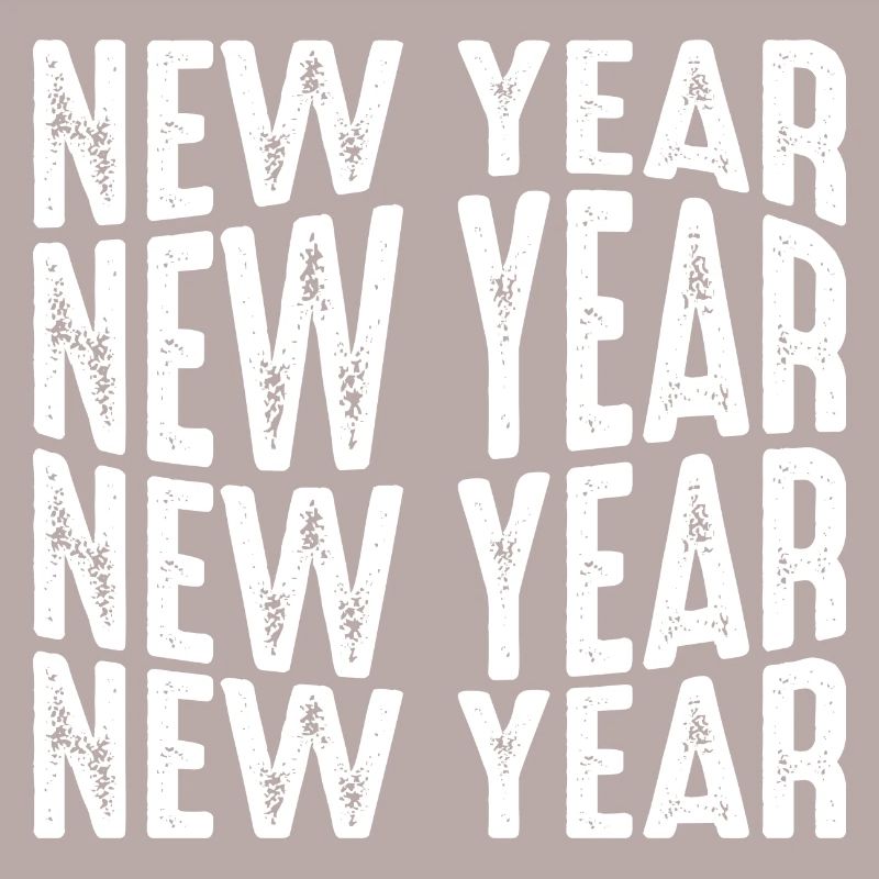 New Year Repeated Text Pattern